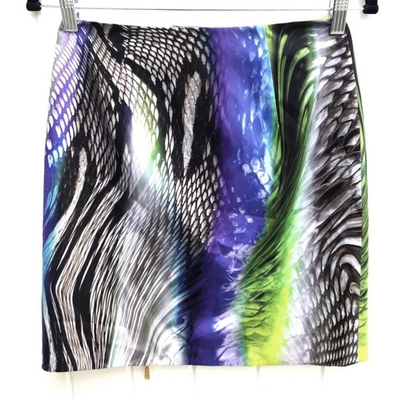 Elie Tahari Multi-Colour Silk Mini Skirt - Picture 3 of 8